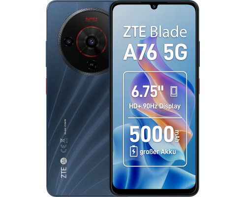 ZTE Blade A76 5G 17,1 cm (6.75") Dual SIM USB Type-C 6 GB 128 GB 5000 mAh Black