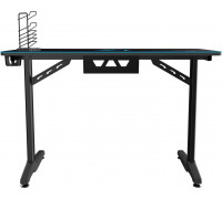 Onex | Gaming Desk w/Cup holder, headset hook, Gamepad holder, Full coverage mouse pad | GD1200H | Black