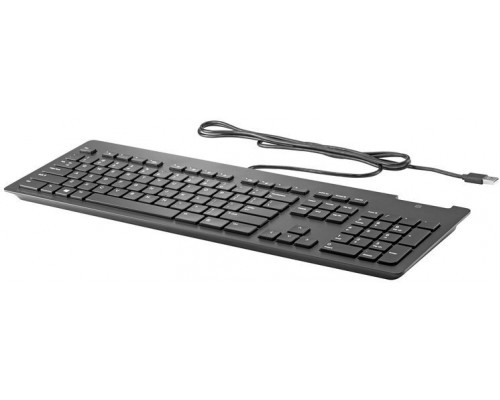 HP Slim v2 USB Wired Keyboard - Smartcard - Black - ESTONIAN