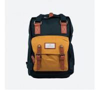 Backpack na laptopa Doughnut Macaroon - slate green/yellow