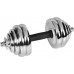Dumbbells cast iron chrome plated adjustable w walizce z gryfem, zestaw 30kg REBEL ACTIVE