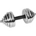 Dumbbells cast iron chrome plated adjustable w walizce z gryfem, zestaw 30kg REBEL ACTIVE