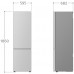 LG GBV21L0EPY Šaldytuvas, E, Free-standing, Combi, Height 1.86 m, Net fridge 234 L, Net šaldiklis 110 L, Sidabrinis