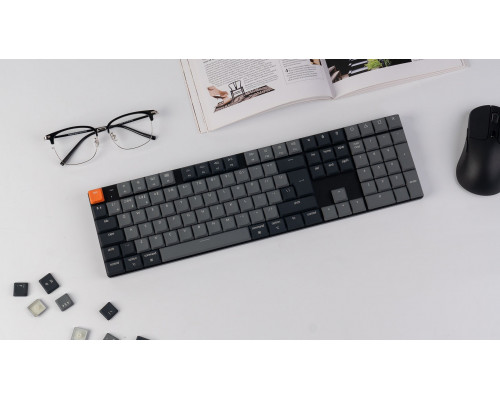 Keychron K5v2 RGB Hot Swap 100% Mechanical Keyboard, Keychron Low Profile 2.0 Red Switches