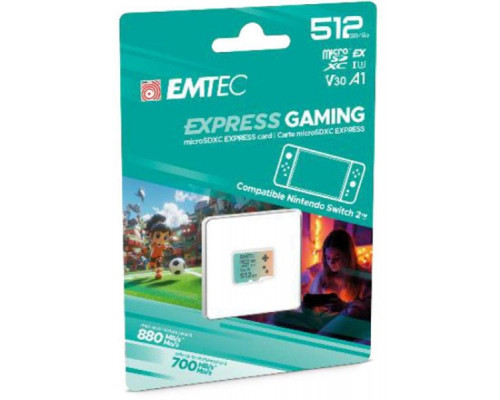 SD  Emtec mSD 512GB UHS-I U3 V30 A1 EXPRESS (Switch 2)