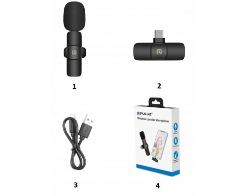 Puluz Bezprzewodowy mikrofon krawatowy PULUZ android USB-C