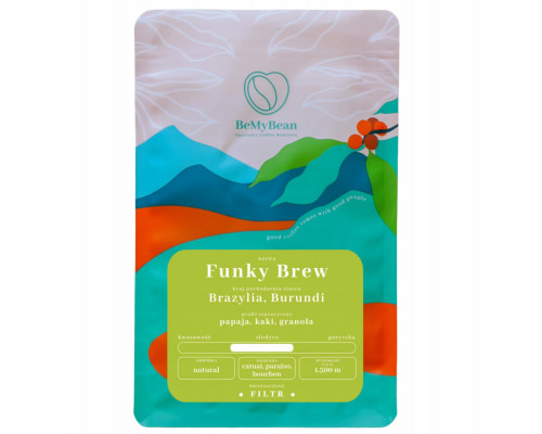 BeMyBean - kawa ziarnista Funky Brew Blend Natural Filter 1 kg