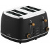 Witt Premium Wood four-slice toaster, black