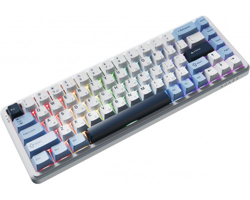gamingowa bezprzewodowa mechaniczna AK680 MAX (8+8K) Magnetic Switch-Blue-White-Dark Blue Keycaps-RGB -Aluminum Positioning Plate-3 Model Version