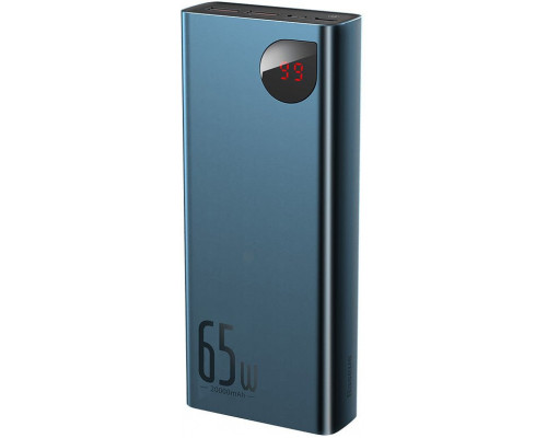 Baseus Adaman powerbank 2x USB / 1x USB Typ C / 1x micro USB 20000mAh 65W Quick Charge 4.0 Power Delivery Blue (PPIMDA-E03)