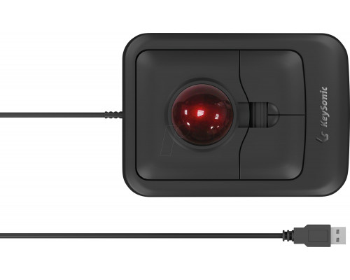 KeySonic MSM KSM-4006-UT Corded Trackball-Maus schwarz