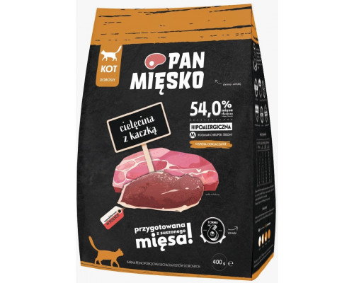 Food sucha dla kota Cielęcina z kaczką (dorosły) chrupki M 400g