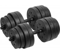 Dumbbells bituminous adjustable 1x20kg REBEL ACTIVE