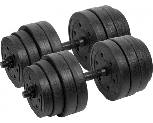 Dumbbells bituminous adjustable 1x20kg REBEL ACTIVE