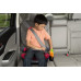 FOTELIK SAMOCHODOWY PODKŁADKA SIEDZISKO Z ISOFIX BORDOWO-SZARY PIKOWANY R129 125-150 CM