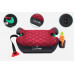 FOTELIK SAMOCHODOWY PODKŁADKA SIEDZISKO Z ISOFIX BORDOWO-SZARY PIKOWANY R129 125-150 CM