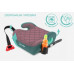 FOTELIK SAMOCHODOWY PODKŁADKA SIEDZISKO Z ISOFIX BORDOWO-SZARY PIKOWANY R129 125-150 CM
