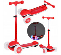 Balansowa hulajnoga SCOOTER 3-kołowa KOLOROWE ŚWIATEŁKA i MUZYKA SP0812