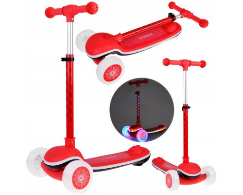 Balansowa hulajnoga SCOOTER 3-kołowa KOLOROWE ŚWIATEŁKA i MUZYKA SP0812