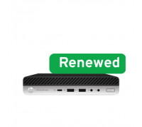 Komputer HP RENEW | Grade A | ProDesk 600 G4 Desktop Mini PC | Intel Core i3 | i3-8100T | 8 GB | SSD | 128 GB | Intel UHD Graphics 630 |