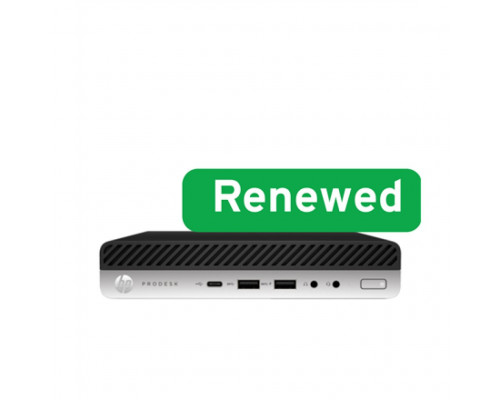 Komputer HP RENEW | Grade A | ProDesk 600 G4 Desktop Mini PC | Intel Core i3 | i3-8100T | 8 GB | SSD | 128 GB | Intel UHD Graphics 630 |