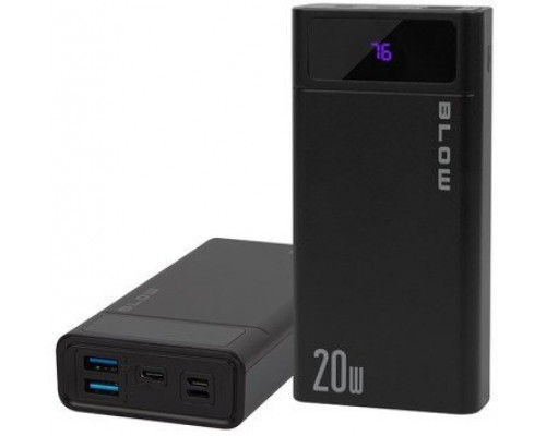 BLOW POWER BANK 20000MAH QC+PD 20W + LIGHTNING CZARNY PB20E