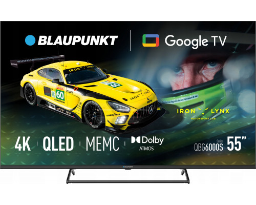 Blaupunkt telewizor Smart TV Google TV UHD Q-LED 55" czarny 55QBG6000S