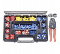 TOOLCRAFT PZ-504 820927 Crimptænger-sæt 1004 dele Koaksial-stikforbindelse, Uisolerede kabelsko, Isolerede kabelsko RG6, RG58, RG59, RG62
