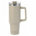 STALOWY THERMAL MUG TERMOS 1100ml Z RĄCZKĄ I SŁOMKĄ KLAUSBERG KB-7944