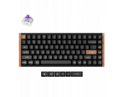 Keychron K8 HE Wireless (K8H-F1) - US Layout - Gateron Magnetic Nebula - Carbon Black (Czarny) Magnetyczna Bezprzewodowa Gamingowa