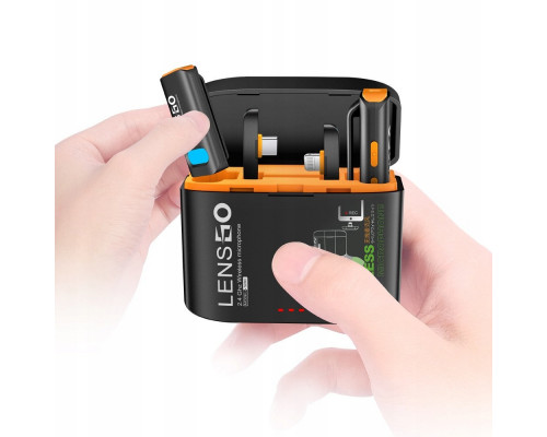 2x Mini Bezprzewodowy 50m 2w1 Usb-c + Iphone Lightning Android Ios / 528c