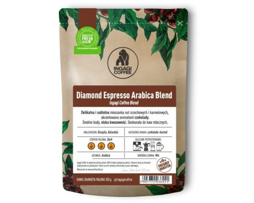 Ingagi Coffee Diamond Espresso Arabica Blend 250g