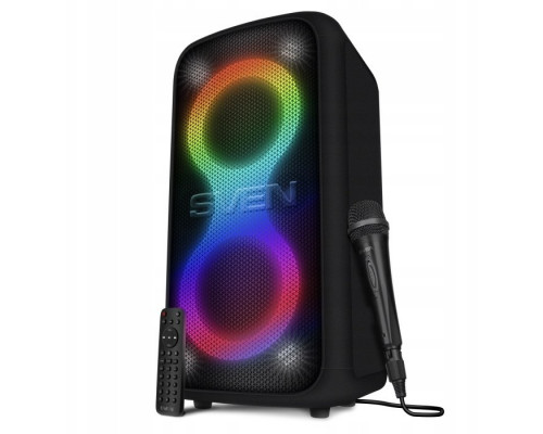 Sven PS-1000, Black (180W, TWS, Bluetooth, FM, USB, wyświetlacz LED, 8000mA*h)