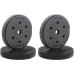 vidaXL Platee obciążeniowe 4 pcs black 21 x 3.8 cm