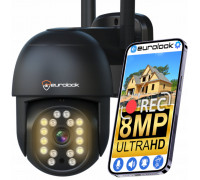 KAMERA WIFI ZEWNĘTRZNA OBROTOWA 4K ULTRA HD 8MPX 8MP EUROLOOK AUDIO CZARNA