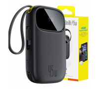 Baseus EnerFill FC31 20000mAh 45W ar displeju z kablami USB-C i Lightning - black