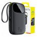 Baseus EnerFill FC31 20000mAh 45W ar displeju z kablami USB-C i Lightning - black