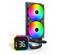 Montech HyperFlow Digital 240 Black zestaw AIO