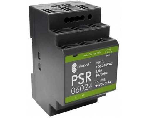 SilentiumPC impulsowy PSR 06024 230/ 24VDC 2,5A 60W na szynę DIN, Napięcie: 85-264VACVAC, Ta70, 17000-1563