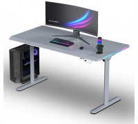 Gaming galds Ultradesk Gaming galds dla gracza QUEST, 140x70cm, 72-120cm, szary-szary