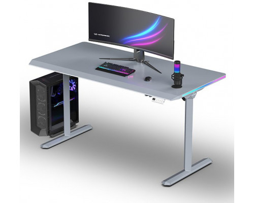 Gaming galds Ultradesk Gaming galds dla gracza QUEST, 140x70cm, 72-120cm, szary-szary