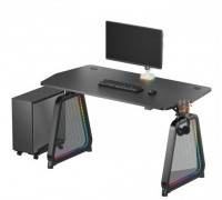 Gaming galds Ultradesk Gaming galds dla gracza QUEST, 140x70cm, 72-120cm, czarny-szary