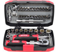 AWTools ZESTAW KLUCZY 38el. 1/4" BLACK LINE