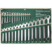 Zestaw kluczy płasko-oczkowych 27el. (6-32mm) na płachcie (2 z grzechotką)