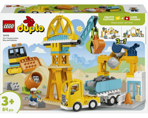 LEGO Duplo Plac budowy z pojazdami 3w1 (10476)