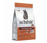 Schesir karma sucha dla kota chicken 400 g worek po sterylizacji i lekkostrawna