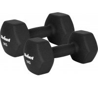 Hantelki cast iron neoprene HEX 2x9kg, REBEL ACTIVE