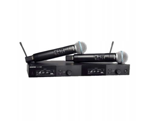 Shure SLXD24DE/B58-G59 - Podwójny cyfrowy system bezprzewodowy z dwoma nadajnikiami/mikrofonami "do ręki"