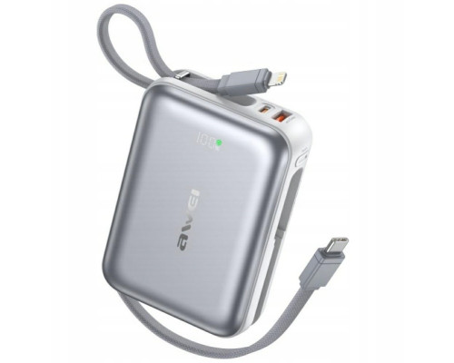Awei C03 20000mAh 45W          USB-A/USB-C + kable Lightning/USB-C silver