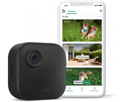 Amazon Blink Outdoor 4 - Kamera do monitoringu sieciowego - na zewnątrz, wewnątrz - odporny na warunki atmosferyczne - Kolor (Dzień i Noc) - 1080p - Audio - bezprzewodowy - Wi-Fi